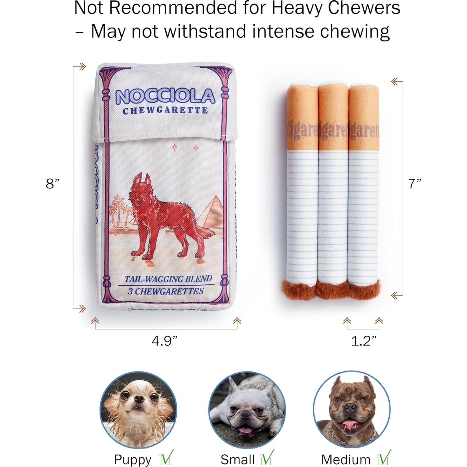 Juguete Interactivo para Perros Nocciola Squeaky Puff Stick 12cm