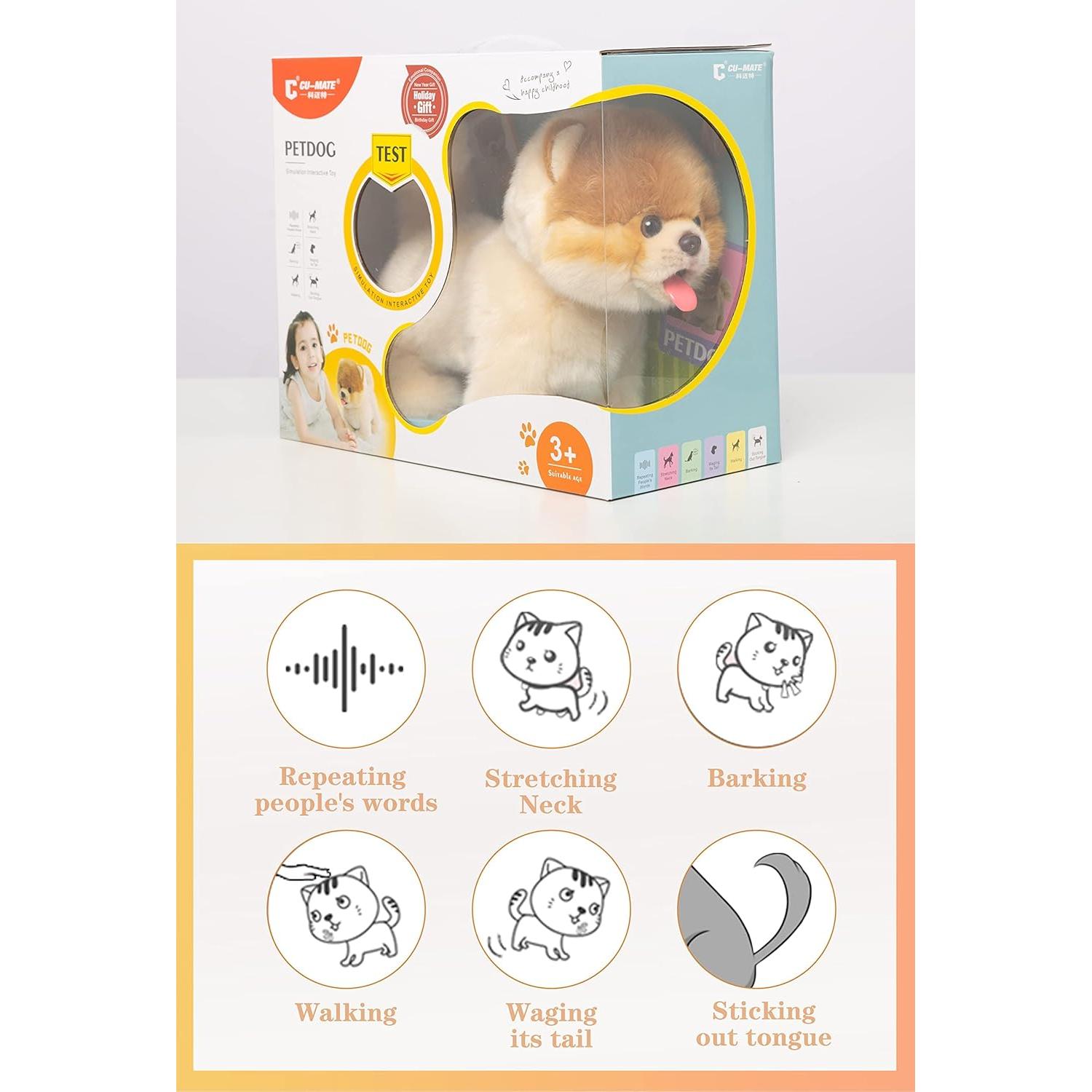 Perro Robot Interactivo CU-MATE Pomerania 30cm para Niños 3+