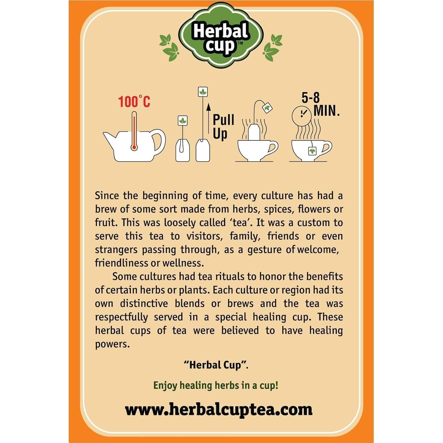 Té de Cúrcuma Orgánica Herbal Cup - Moringa y Canela 16 Bolsitas