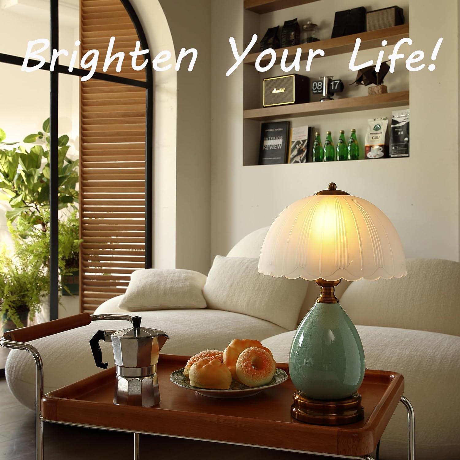 Lámpara de Mesa Vintage Glivpny 40.64 cm Cerámica Retro