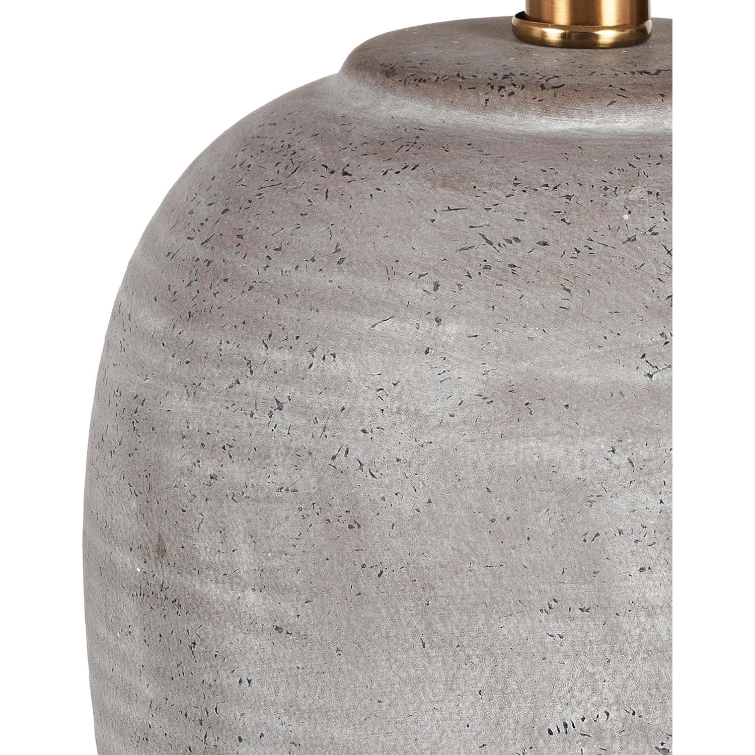 Lámpara de mesa rústica Nourison de cerámica marrón 58 cm