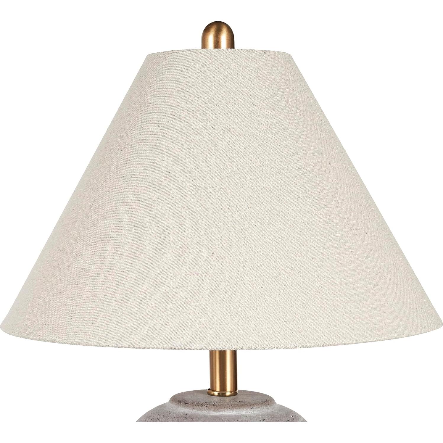 Lámpara de mesa rústica Nourison de cerámica marrón 58 cm