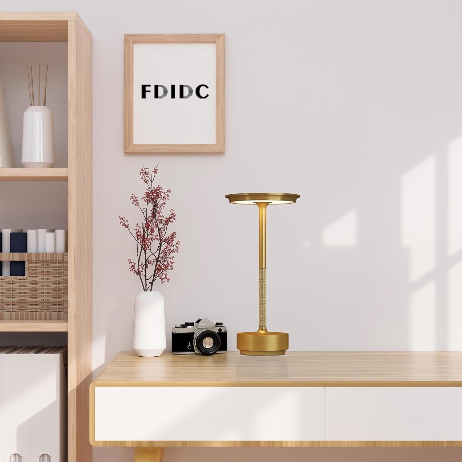 2 Lámparas de Mesa Inalámbricas Recargables FDIDC 5000mAh LED