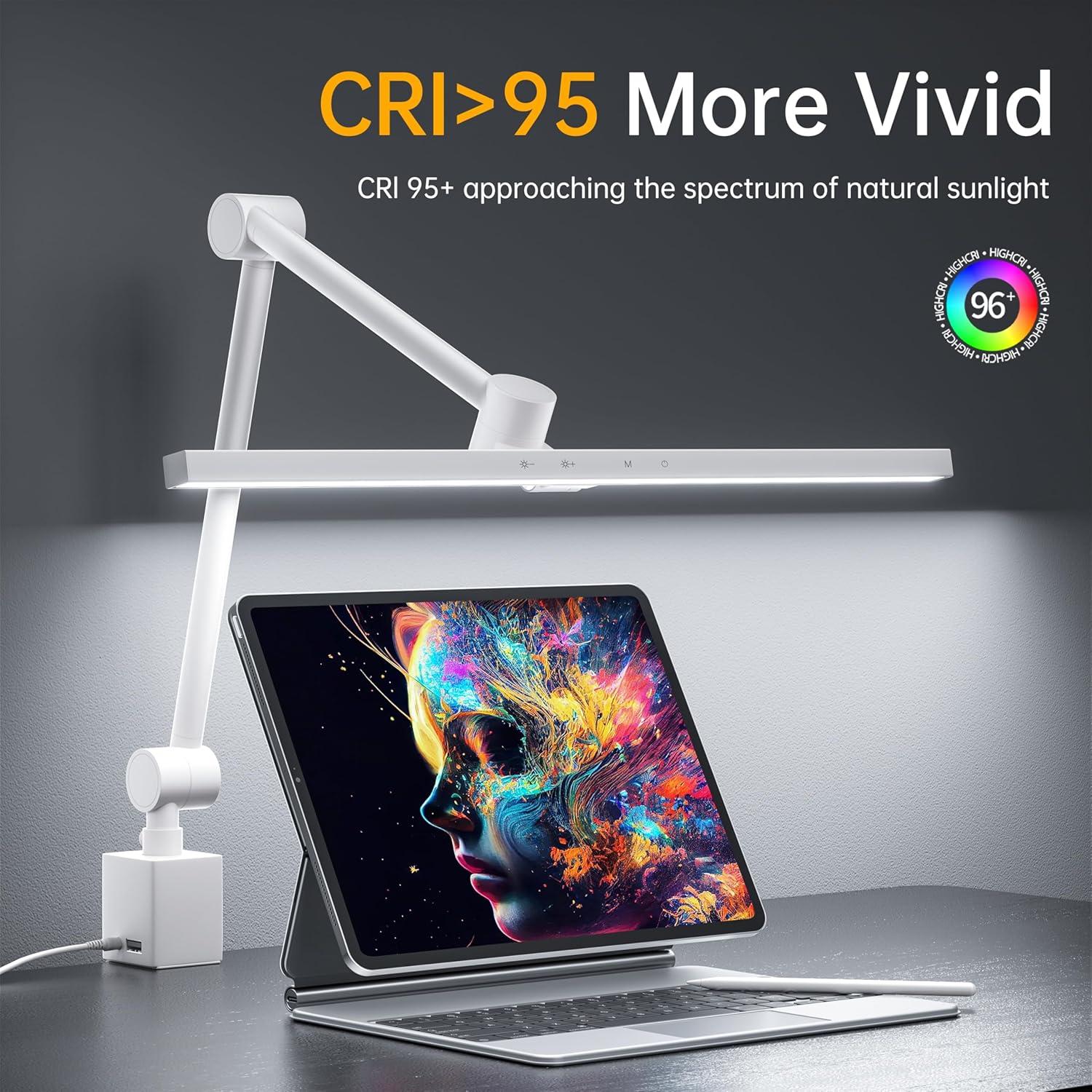 Lámpara de Escritorio LED deeloop HT8884-KC 2 Brazos Ajustables