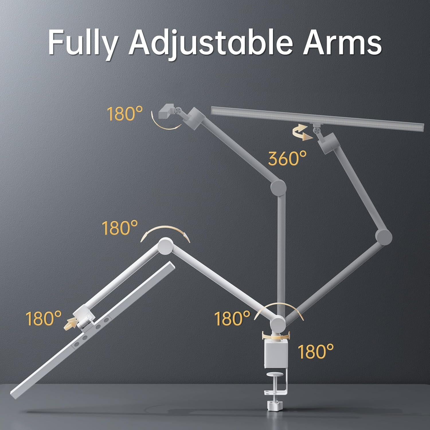 Lámpara de Escritorio LED deeloop HT8884-KC 2 Brazos Ajustables