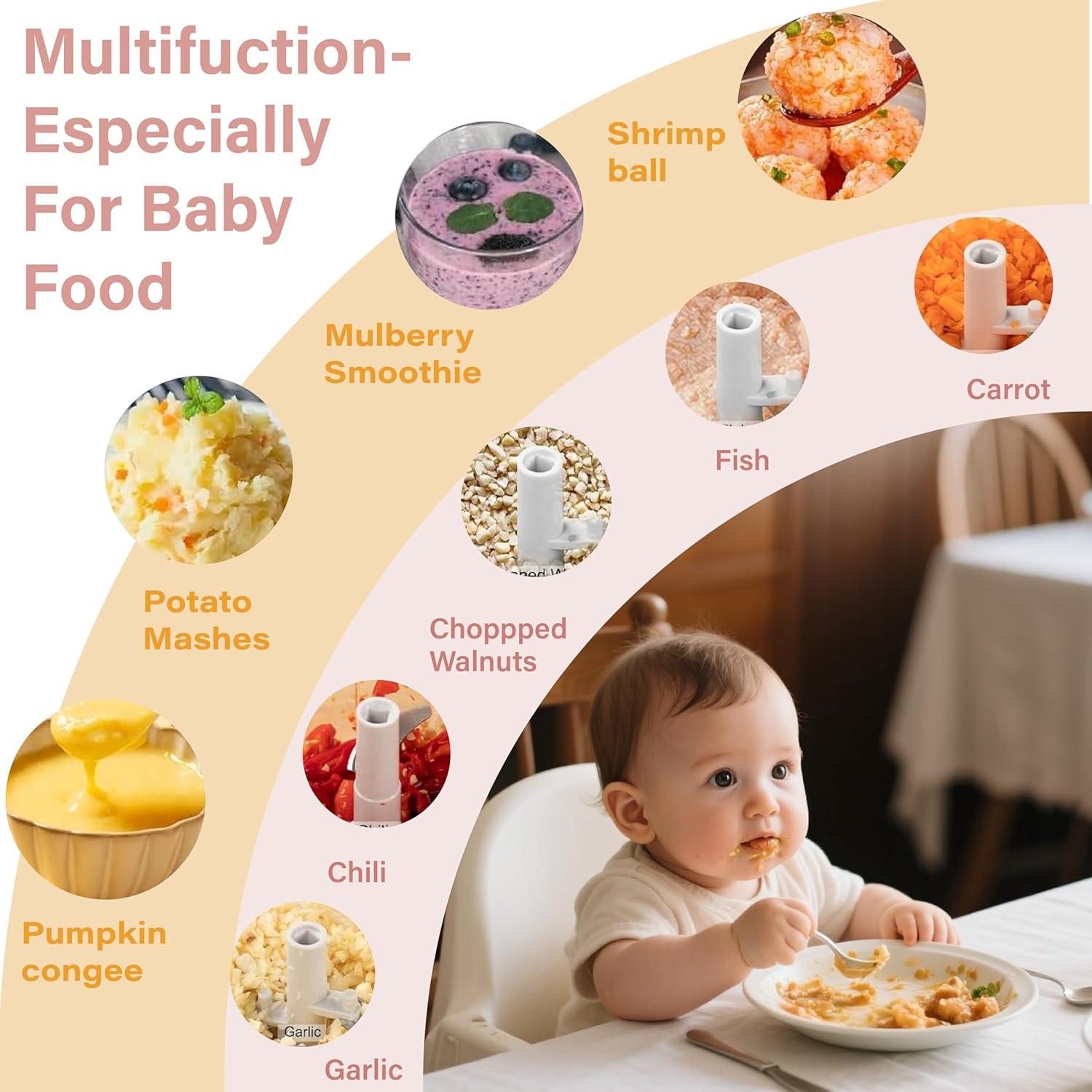 Picador de Alimentos Manual SXSWNSDLX 500ml Rosa - Versátil y Portátil