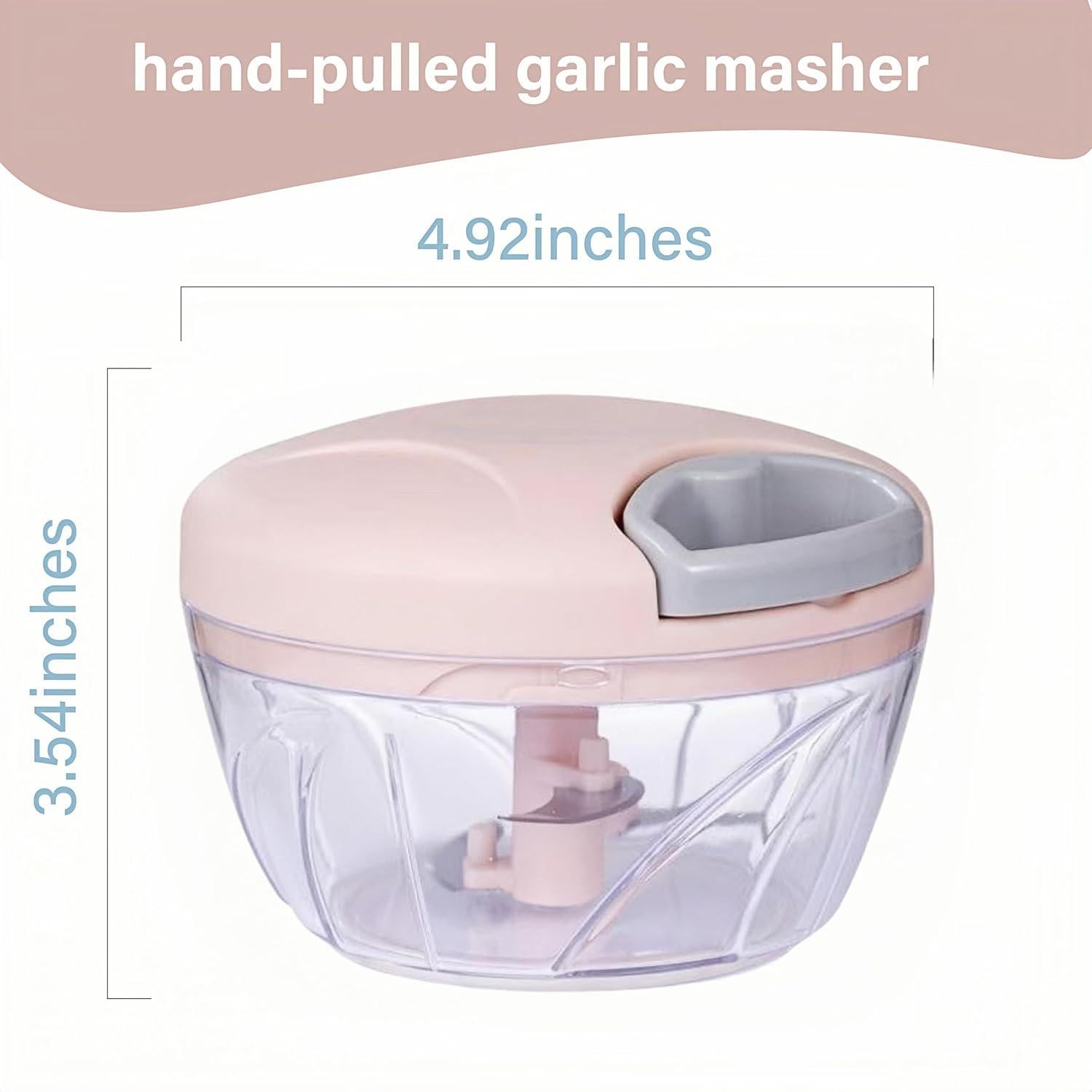 Picador de Alimentos Manual SXSWNSDLX 500ml Rosa - Versátil y Portátil