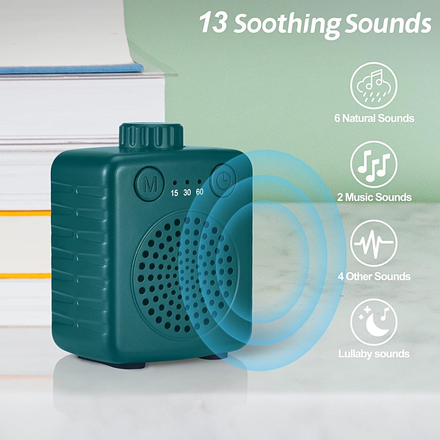 Máquina de Sonido Fansbe Verde Portátil 20 Sonidos Calmantes