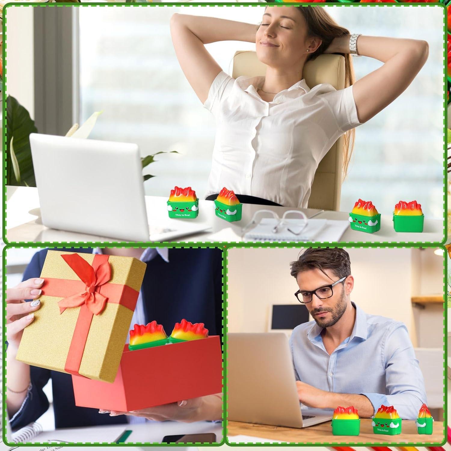 Leitee 24 Pelotas Antiestrés en Contenedor Verde - Juguetes para Alivio de Estrés