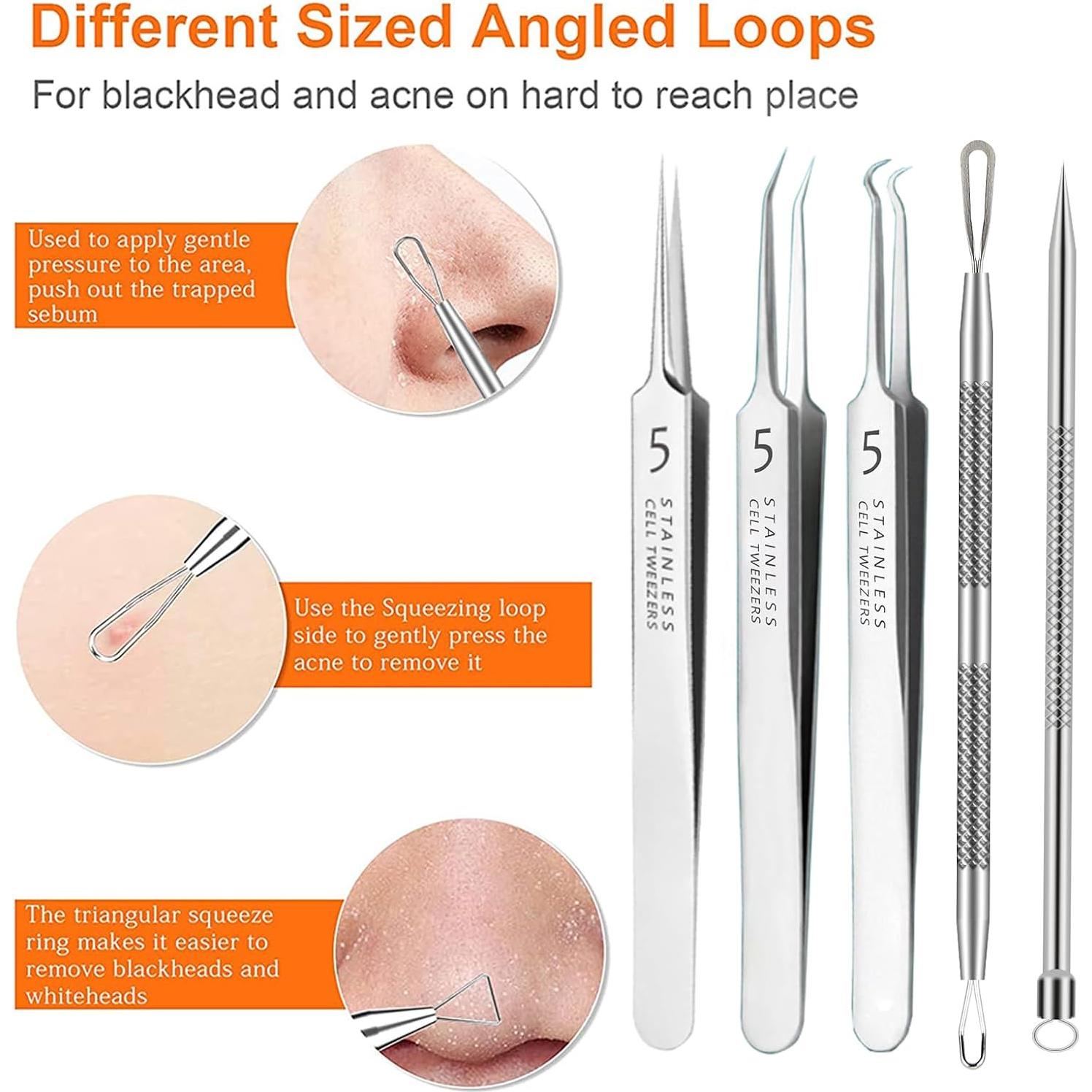 Kit 5 Piezas Removedor de Puntos Negros BLAAROOM - Acero Inoxidable