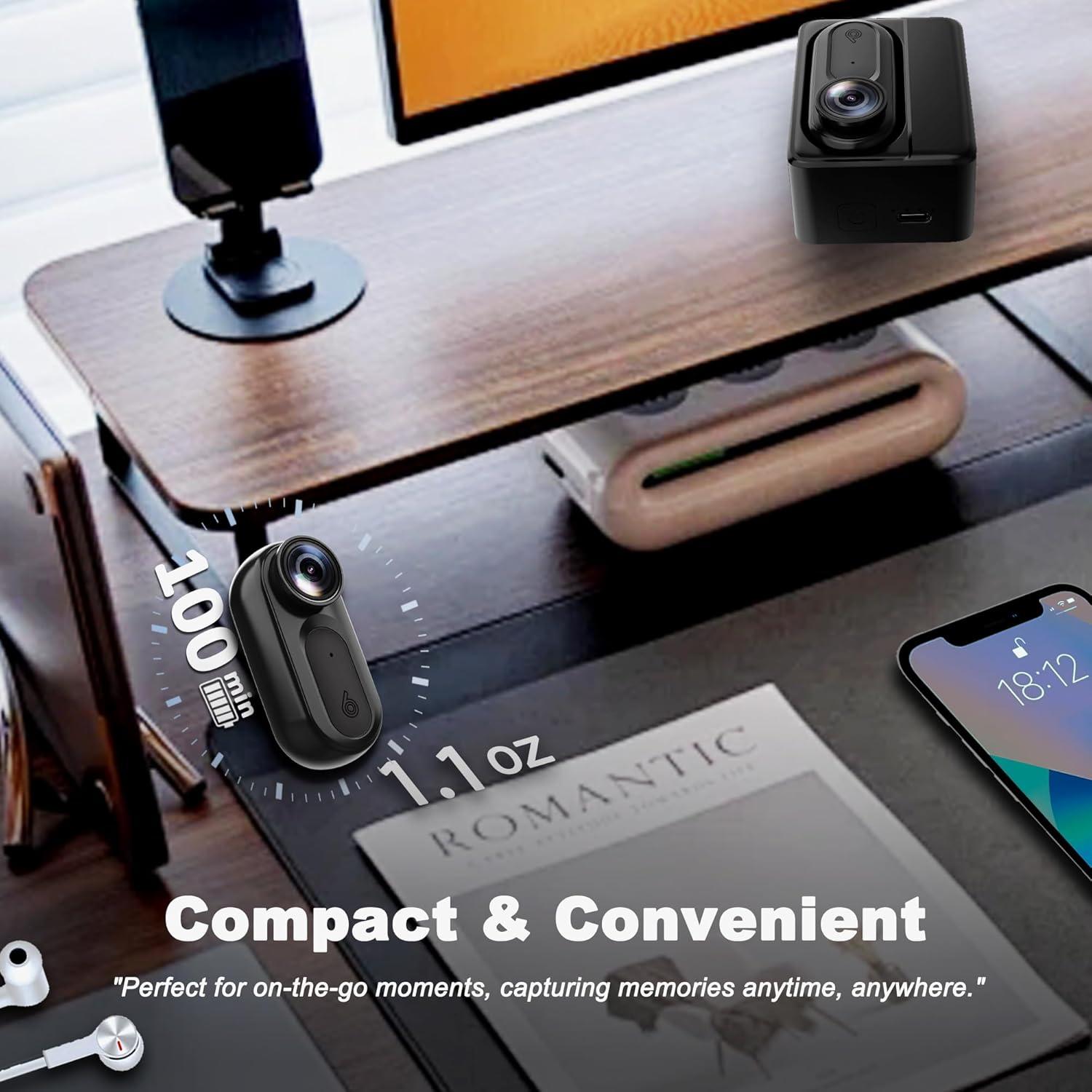 Mini Cámara Corporal Catchallway VD02 128GB Impermeable IPX7