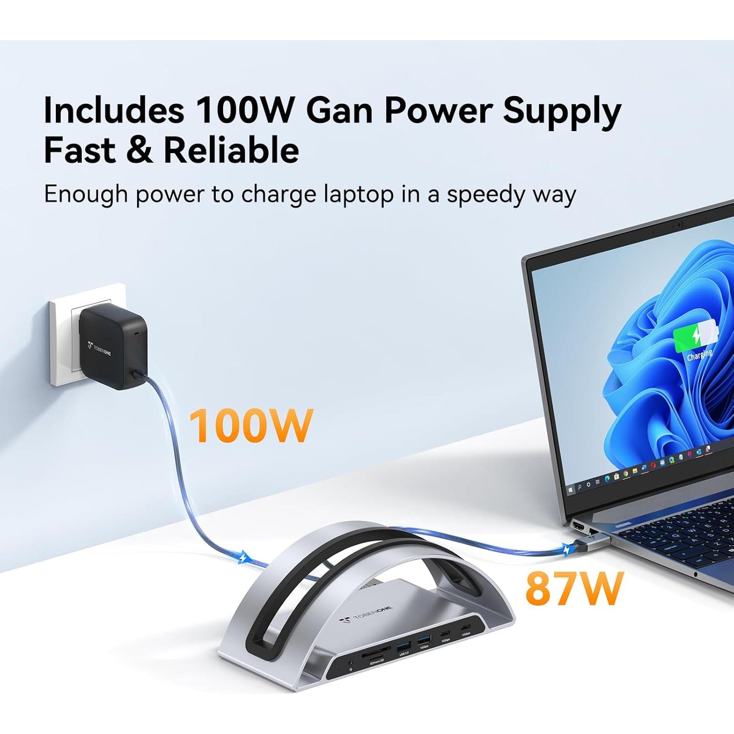 Estación de Acoplamiento USB C TobenONE Doble Monitor 4K