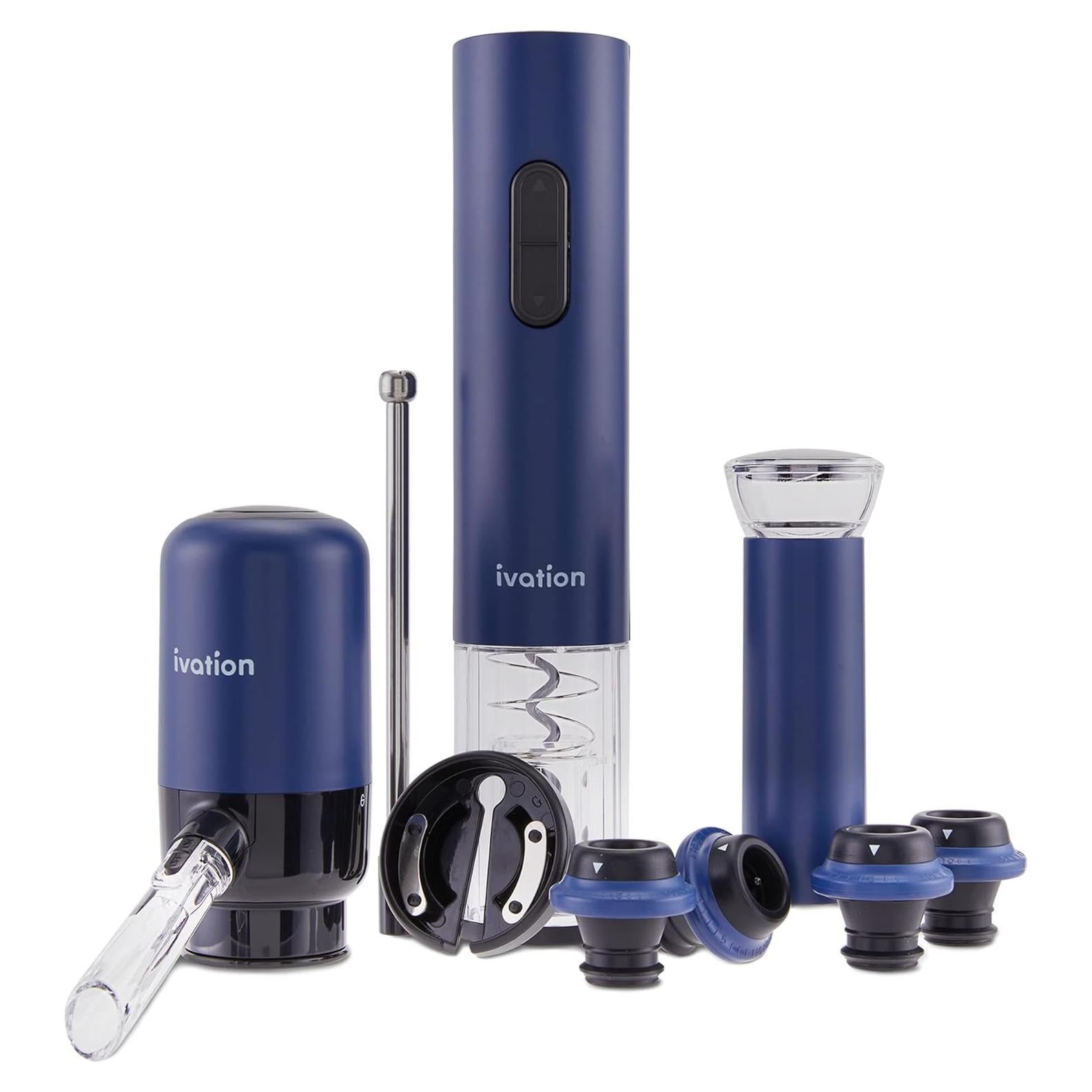 Conjunto de Regalo de Vino Ivation - Abrebotellas Eléctrico y Accesorios