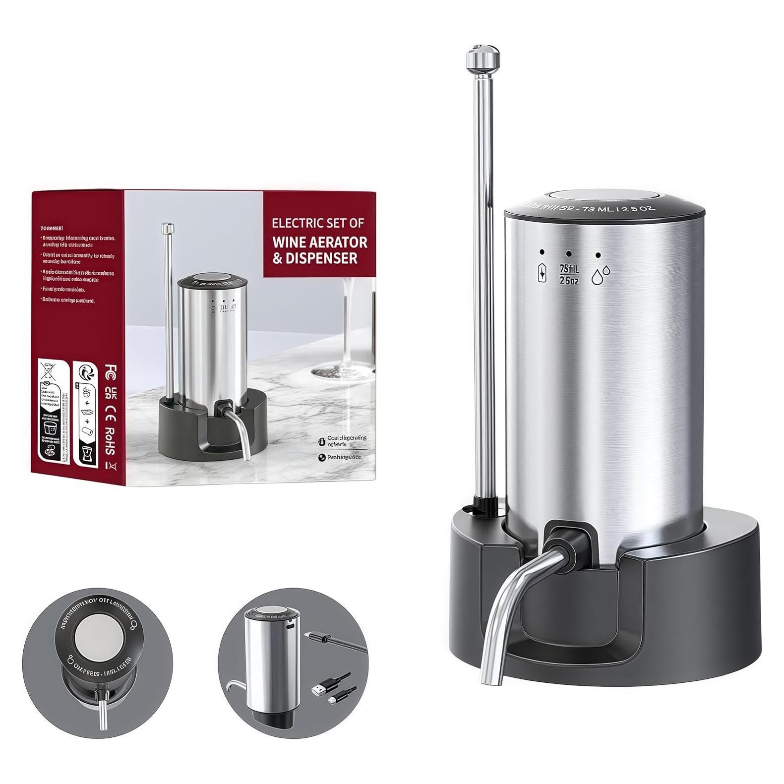 Decantador de vino eléctrico YIPINLAOBAIXING con aerador 0.57kg