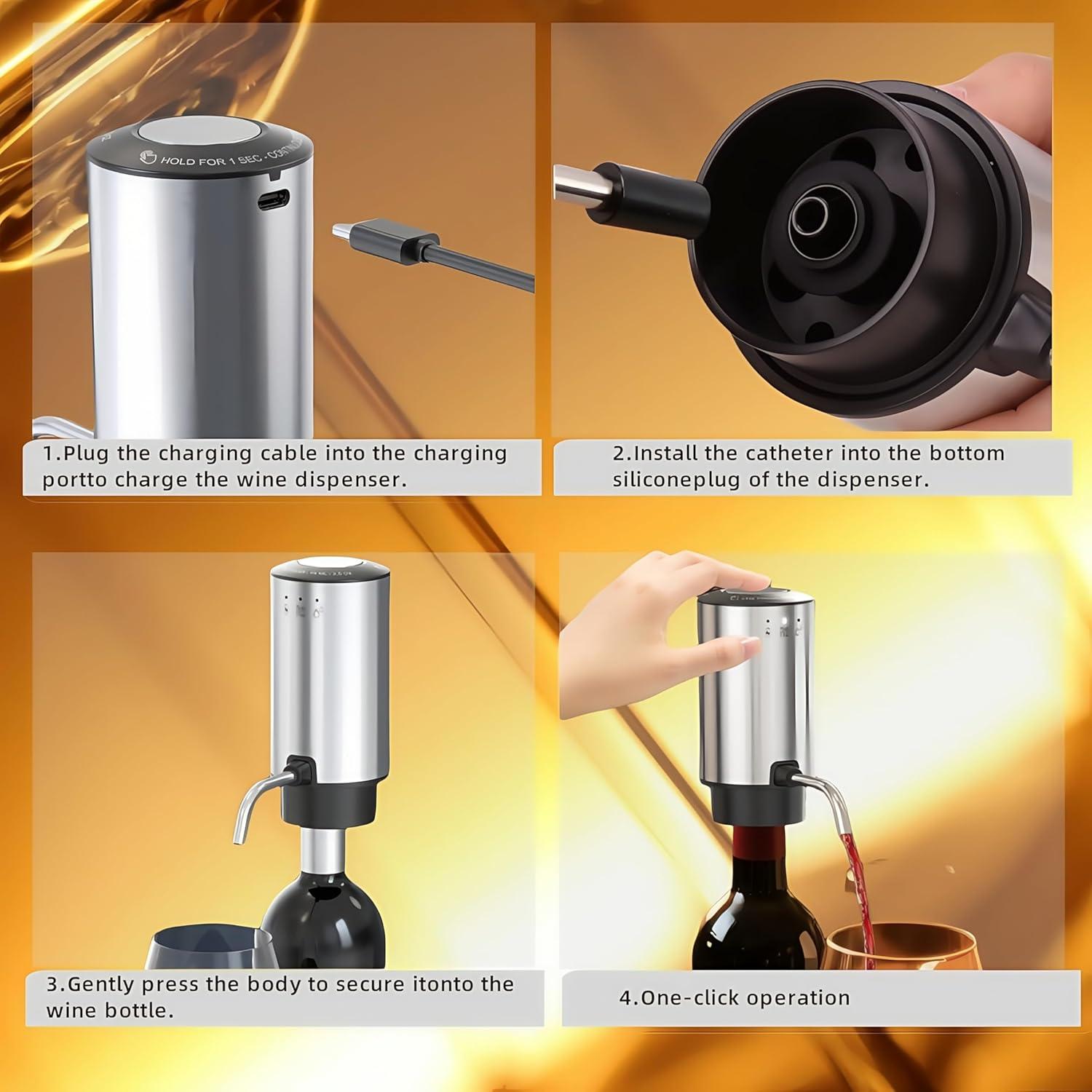 Decantador de vino eléctrico YIPINLAOBAIXING con aerador 0.57kg