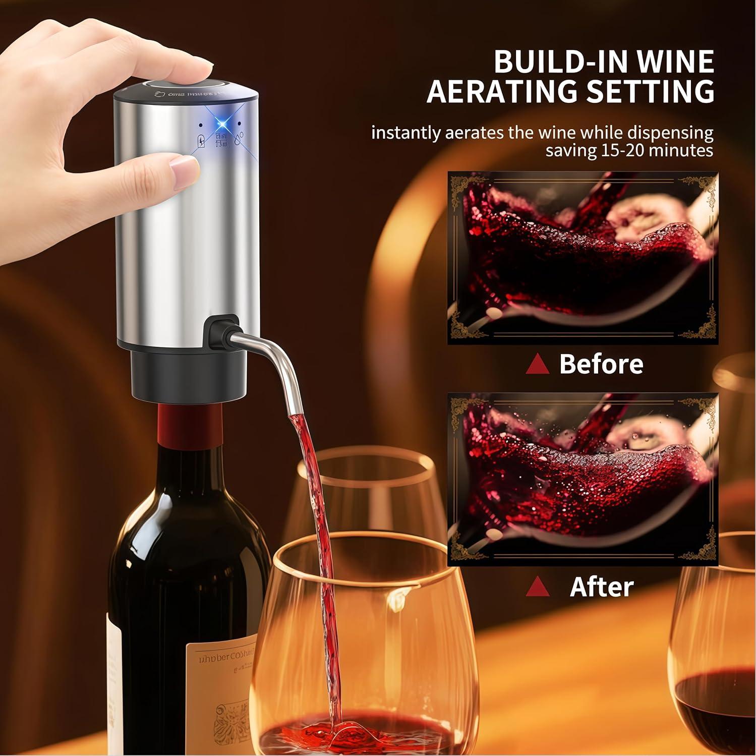 Decantador de vino eléctrico YIPINLAOBAIXING con aerador 0.57kg