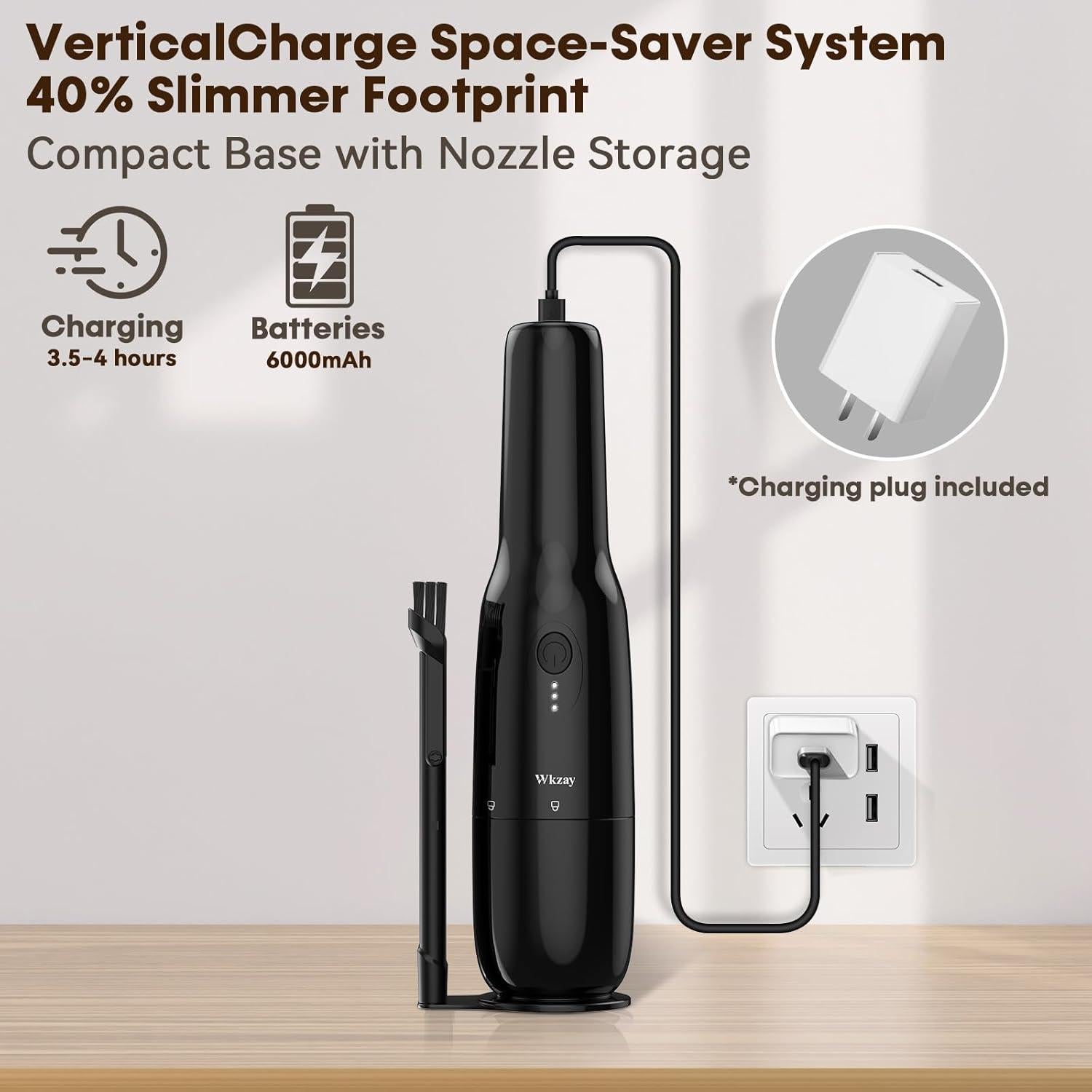 Aspiradora de Mano Inalámbrica Wkzay DW198 16,000Pa Compacta