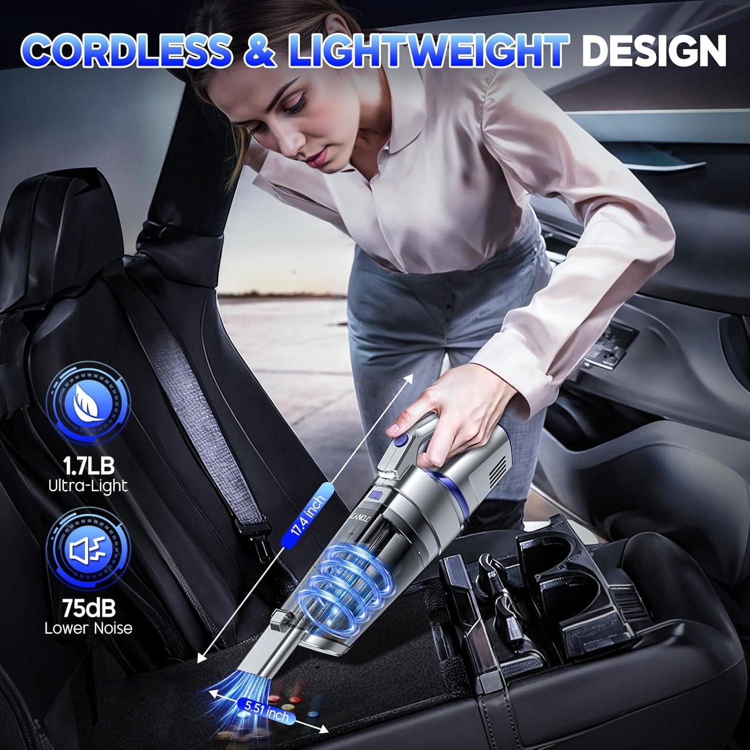 Aspiradora de Mano JONYJ Inalámbrica 16000PA Recargable