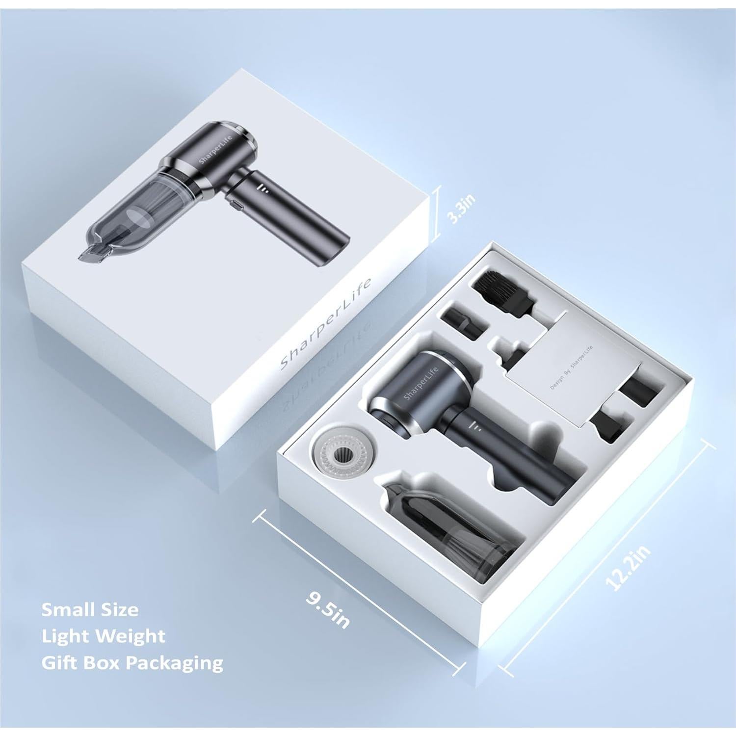 Aspiradora Portátil Inalámbrica Sharperlife 15000Pa 30min