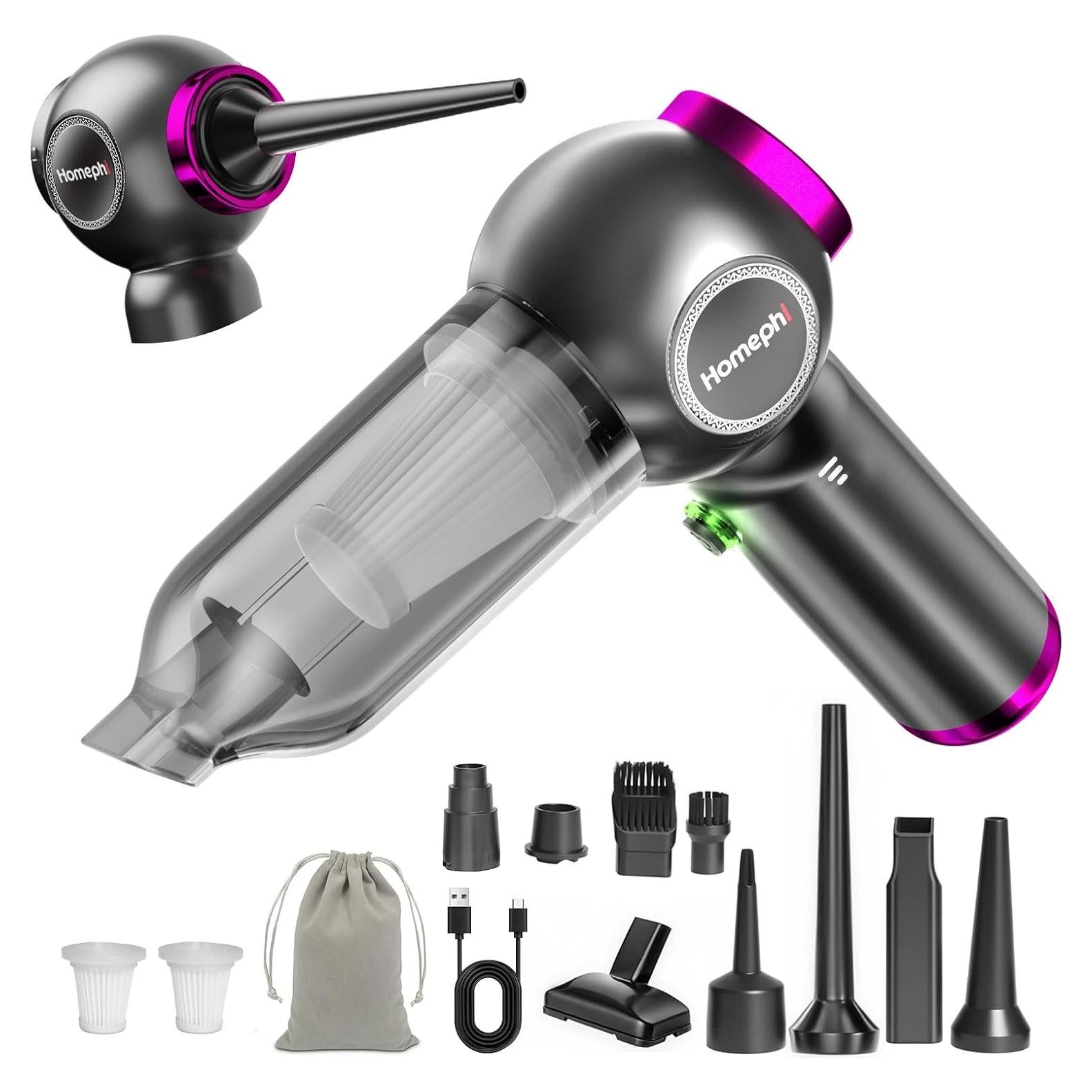 Aspiradora de Coche Portátil Homephi VC03 17500Pa Recargable