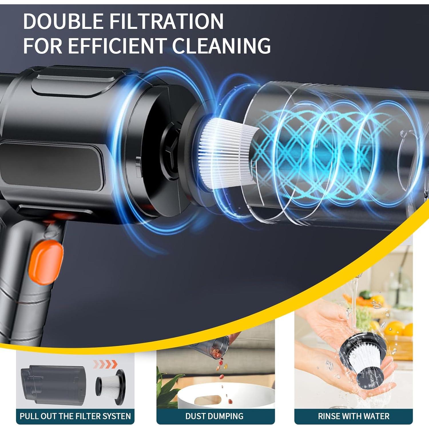 Aspiradora de Mano HUFATWINS 4 en 1 Sin Cable 18000PA