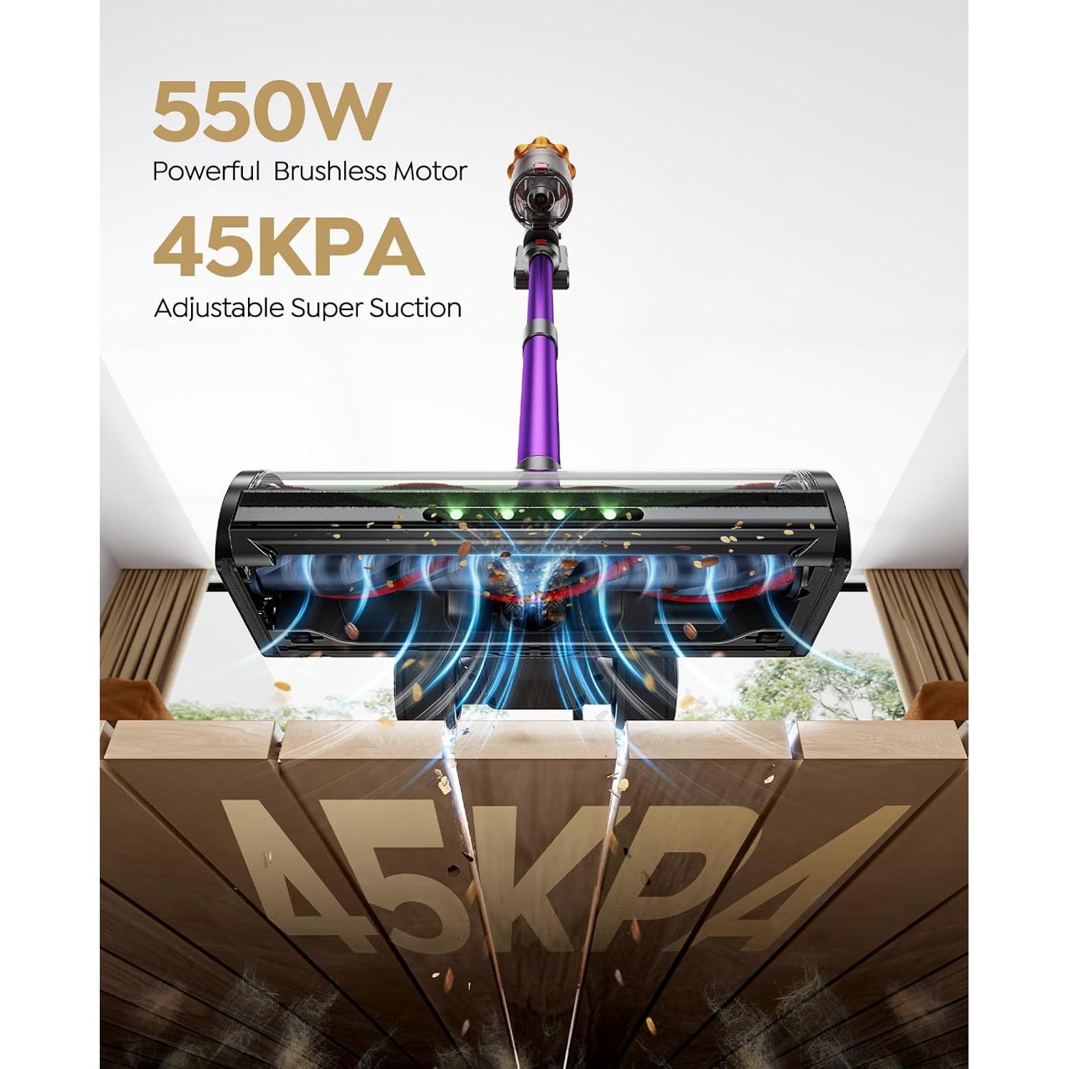 Aspiradora Inalámbrica Ozeeco EC01 550W 60Min Modo ECO