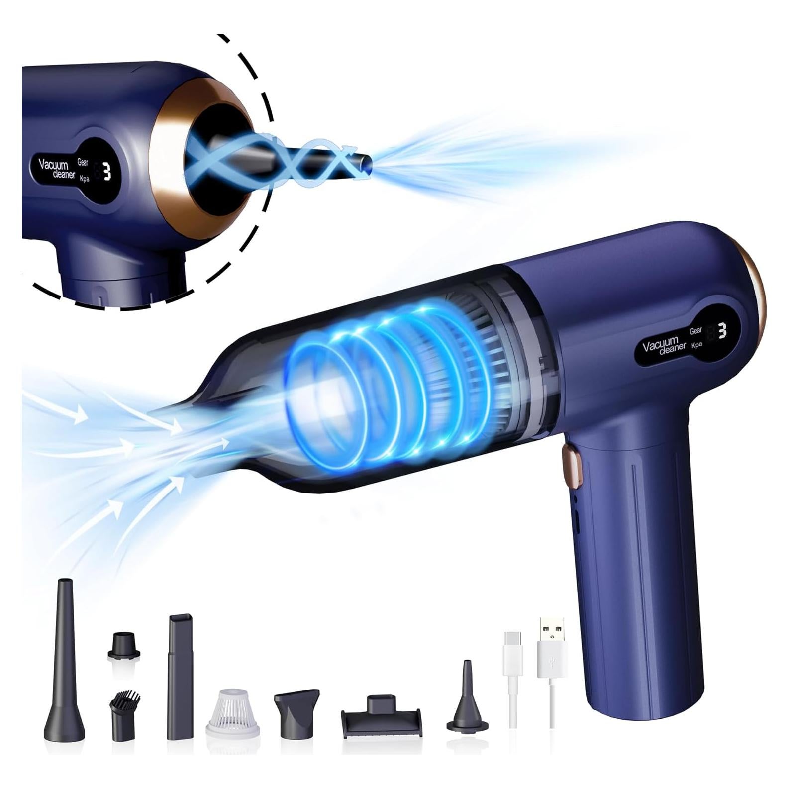 Aspiradora de Mano Inalámbrica Alinkey 3-en-1 15000Pa 80W