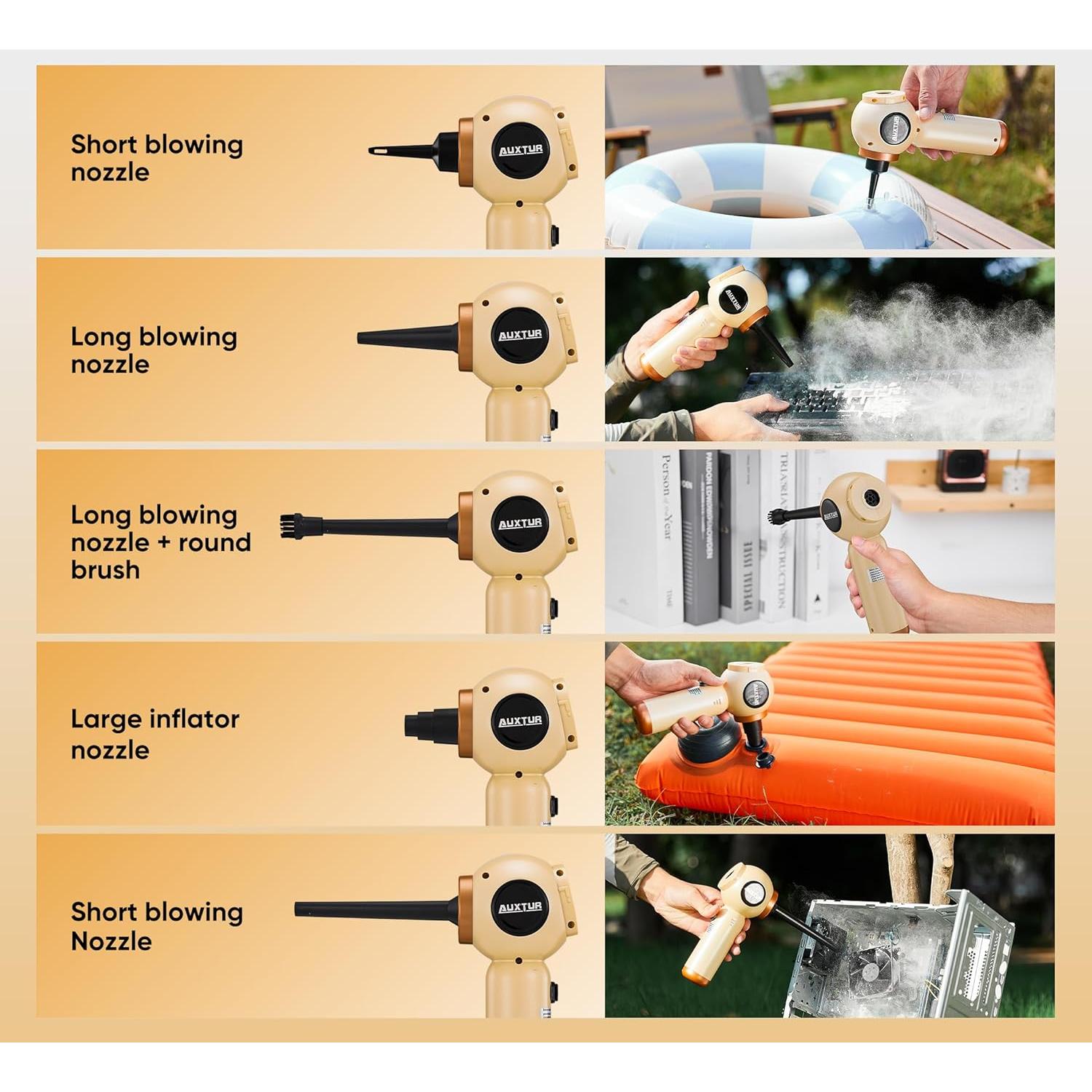 Aspiradora de Mano Inalámbrica AUXTUR 18000PA 3 Velocidades