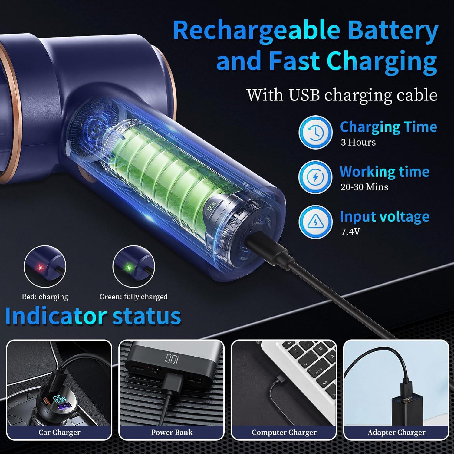 Aspiradora Portátil Inalámbrica Tejecu 120W HEPA Azul