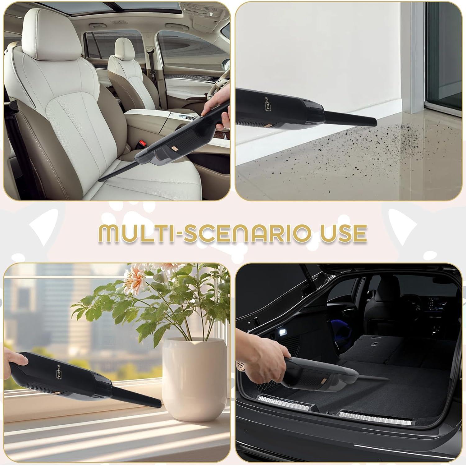 Aspiradora de Mano Inalámbrica VACFAM 2000mAh Filtro HEPA