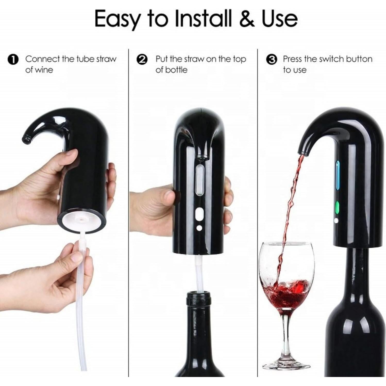Aerador de Vino Eléctrico Yomety WA - Portátil y Eficiente