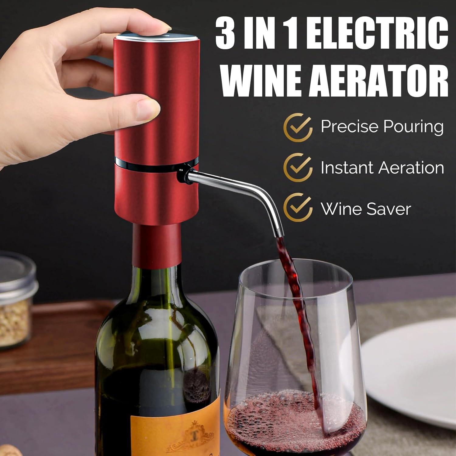 Dispensador de Vino Eléctrico LUCYLANKER con Aerador y Bomba