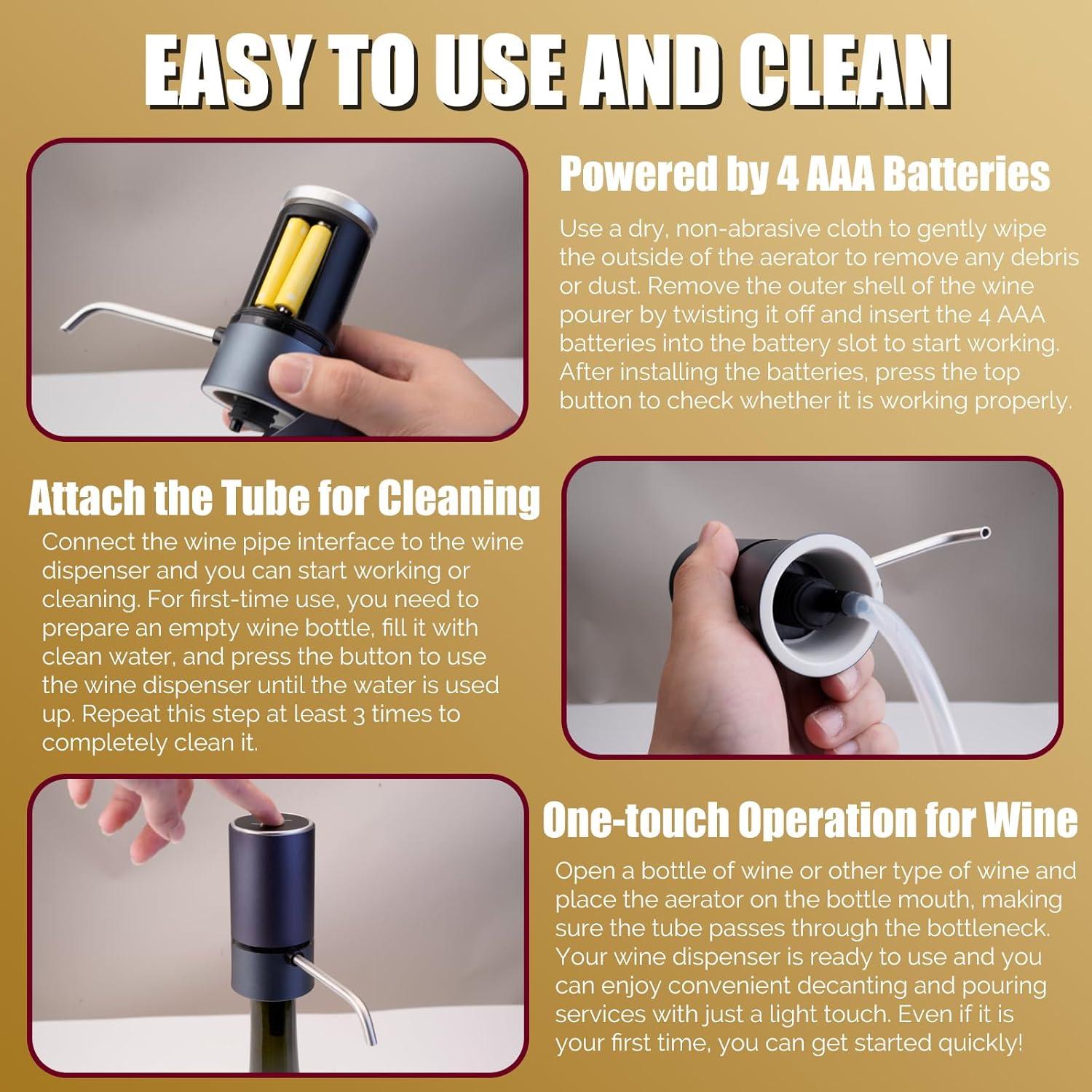 Dispensador de Vino Eléctrico LUCYLANKER con Aerador y Bomba