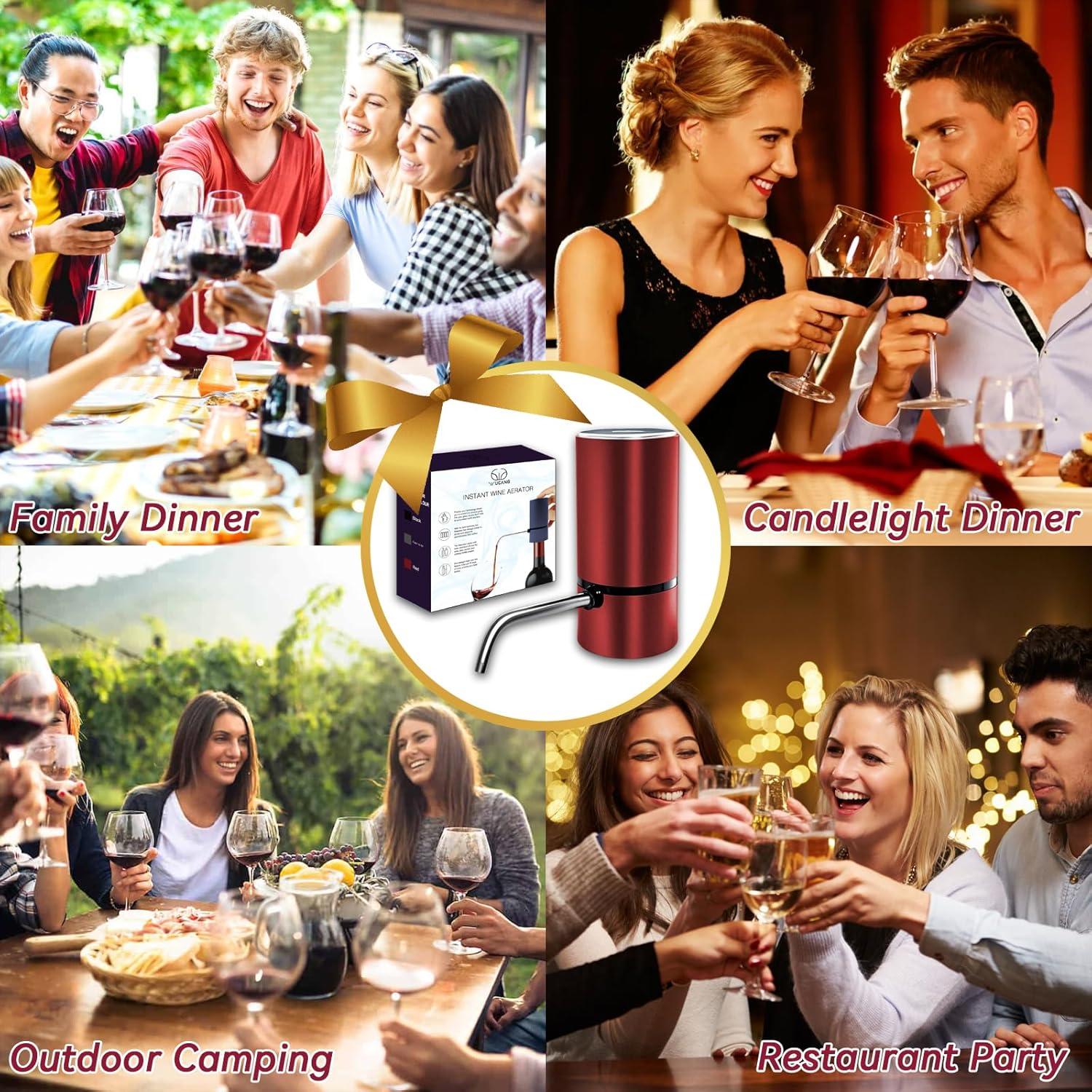 Dispensador de Vino Eléctrico LUCYLANKER con Aerador y Bomba