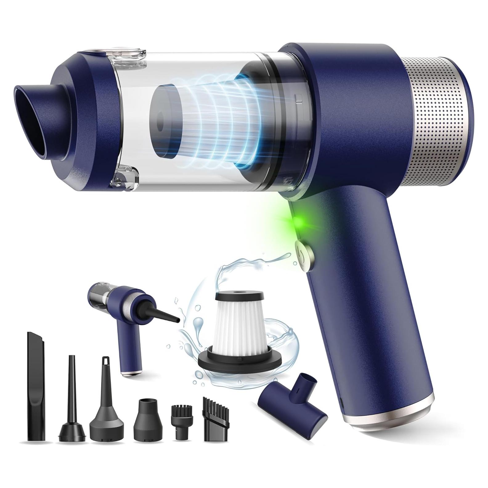 Aspiradora de Mano Inalámbrica Mecanto 12000Pa 3 en 1 HEPA