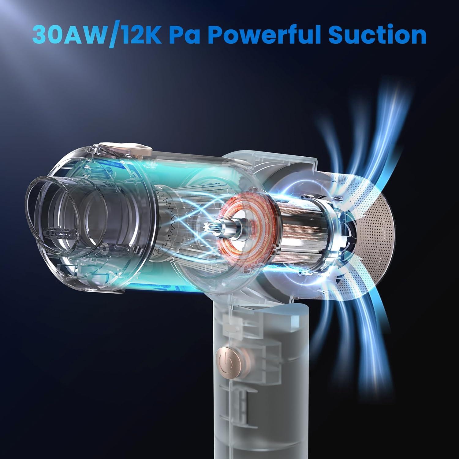 Aspiradora de Mano Inalámbrica Mecanto 12000Pa 3 en 1 HEPA