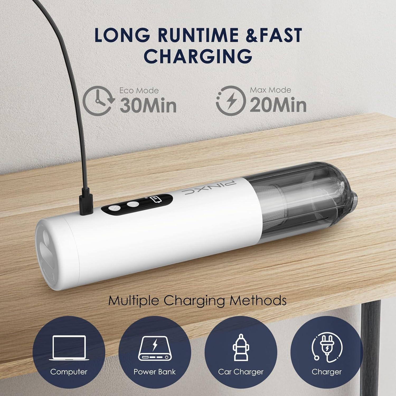 Aspiradora de Mano Inalámbrica PINXC CV301 15000Pa 5 en 1