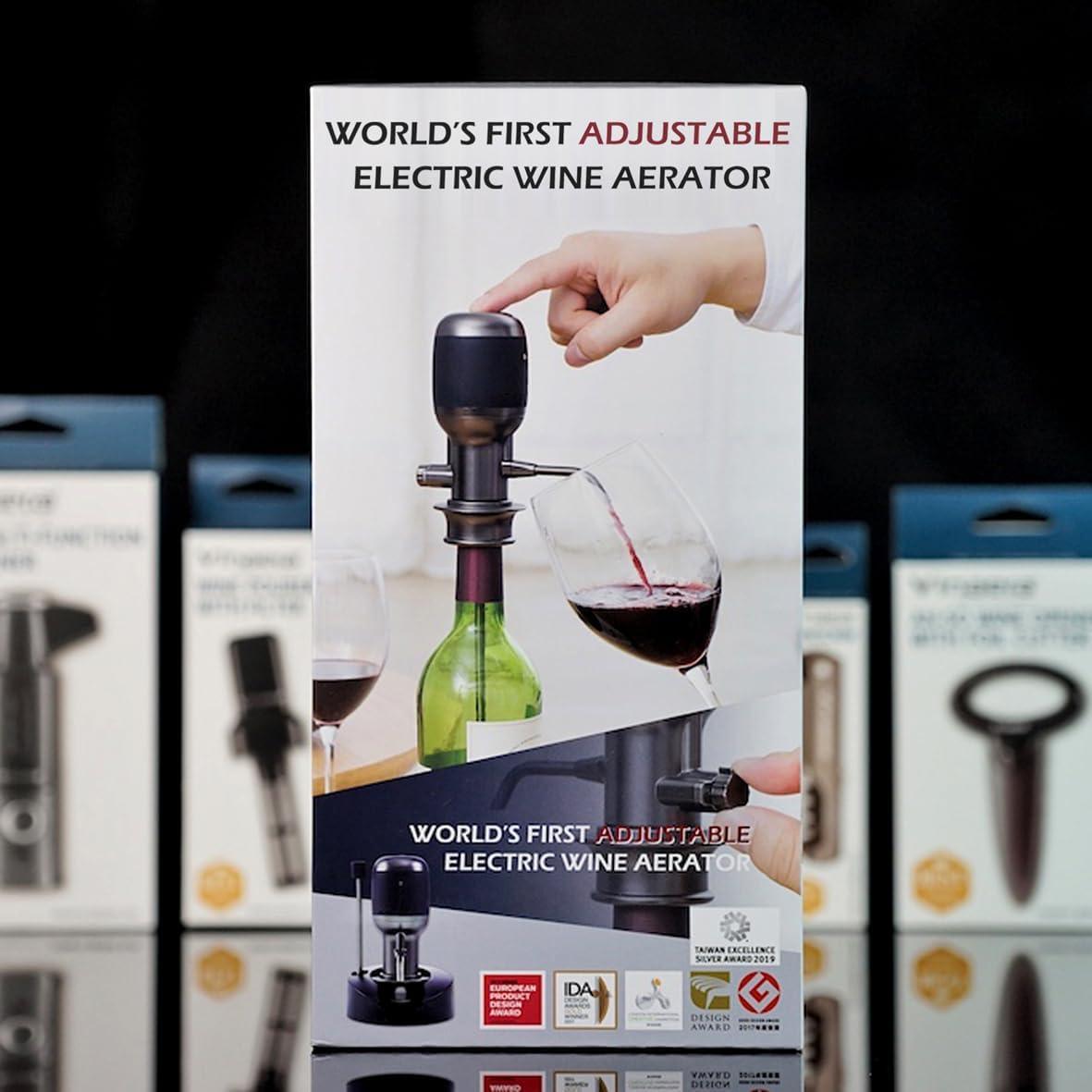 Aerador Eléctrico de Vino Vinaera PRO Ajustable 0-3h