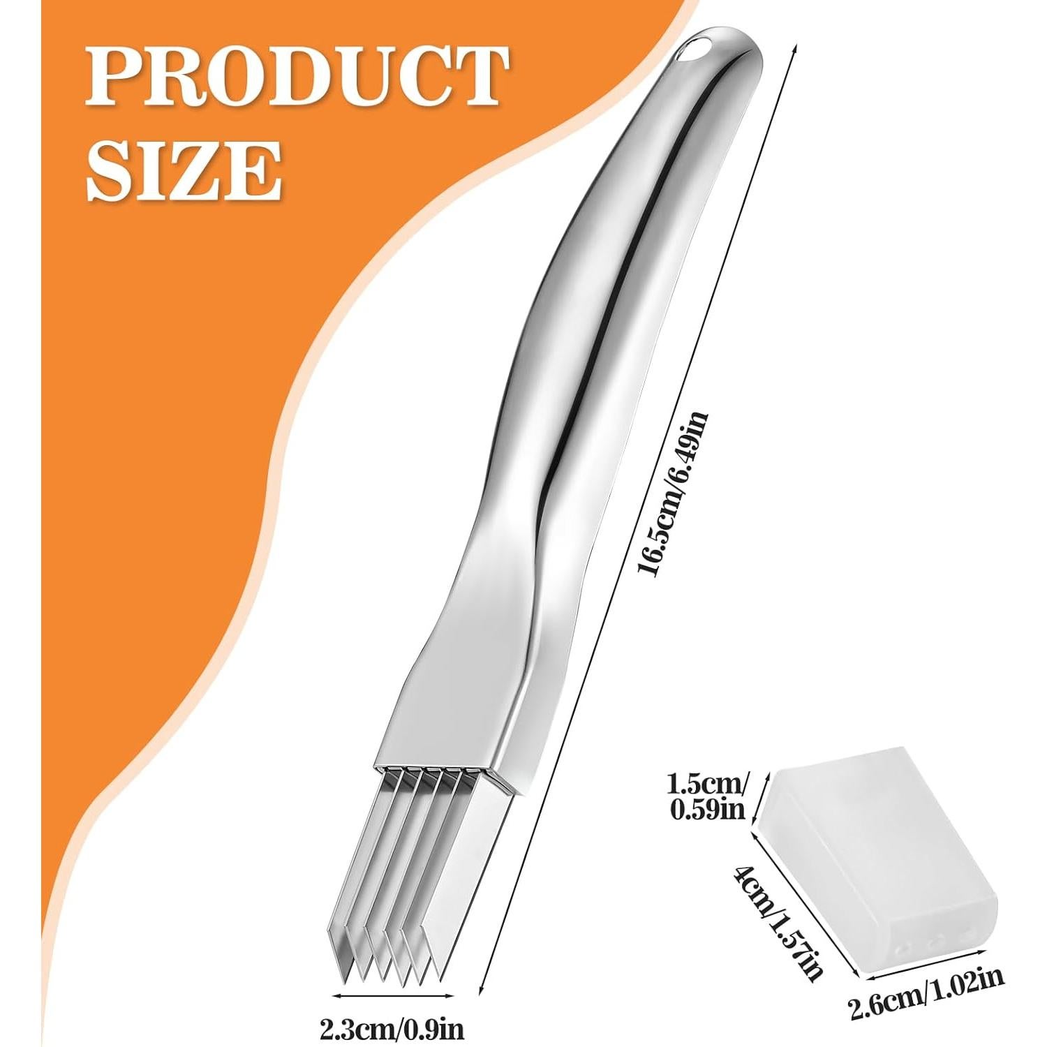 Cortador de Verduras VZZNN 2 Pcs Acero Inoxidable Multifuncional