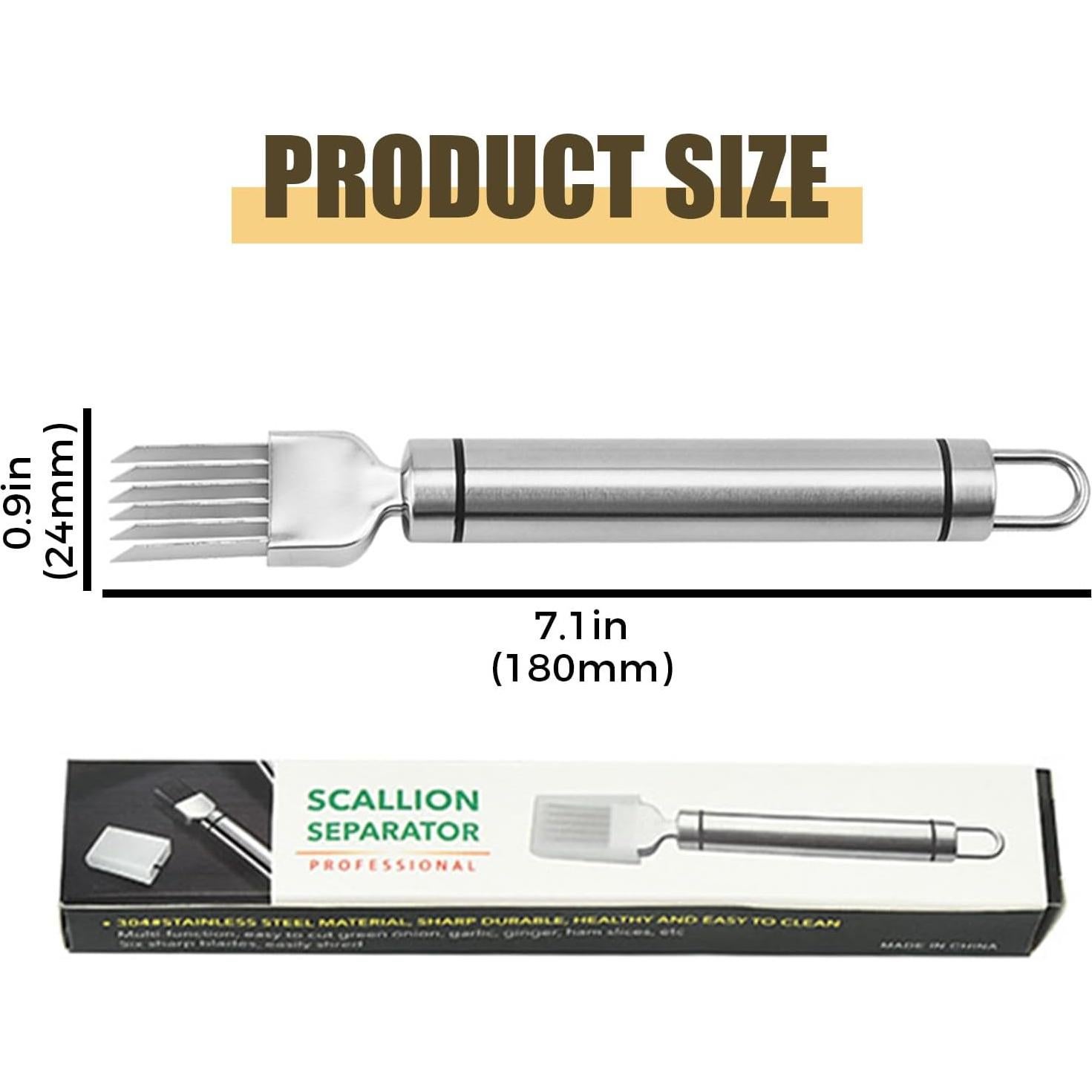 Cortador de Cebollín CCDANSIYUCR de Acero Inoxidable 5 Cuchillas