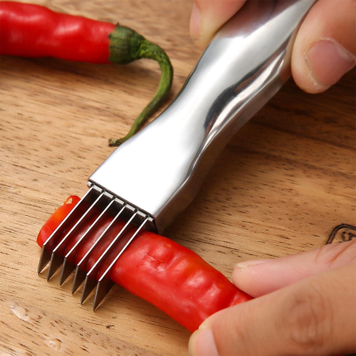 Cortador de Cebollín Bokexing de Acero Inoxidable 2 PCS