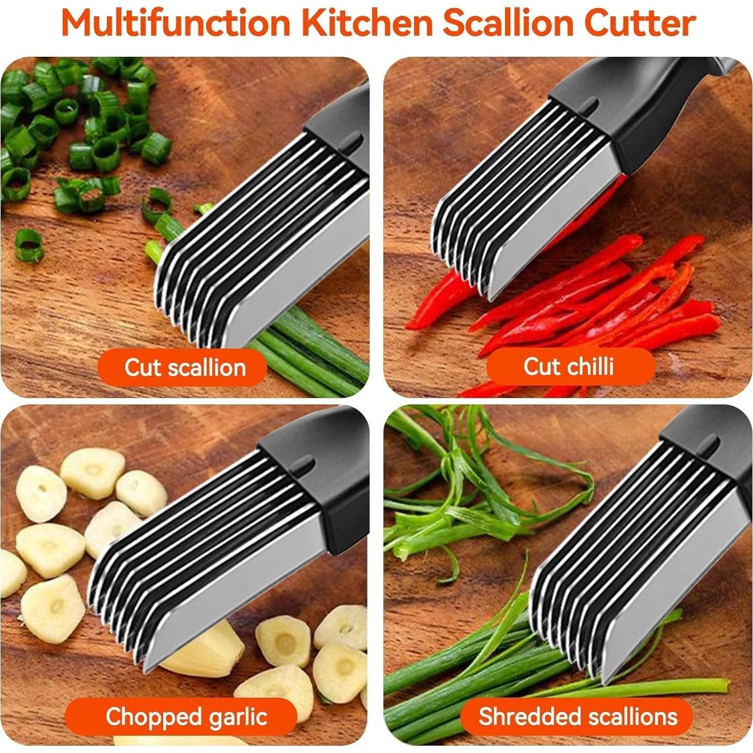 Cortador de Cebolla Verde HERCHR Acero Inoxidable 19.5cm