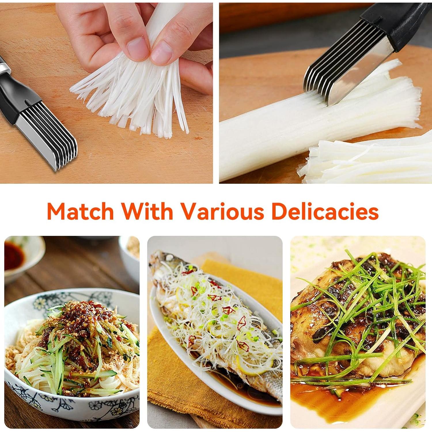 Cortador de Cebolla Verde HERCHR Acero Inoxidable 19.5cm