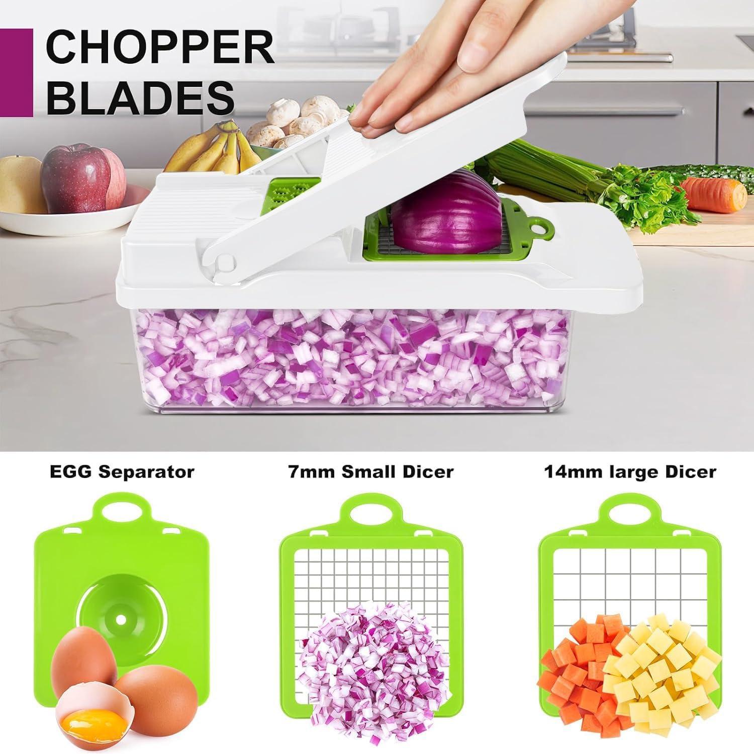 Picador de Verduras Multifuncional Amzeth 12 en 1 Blanco