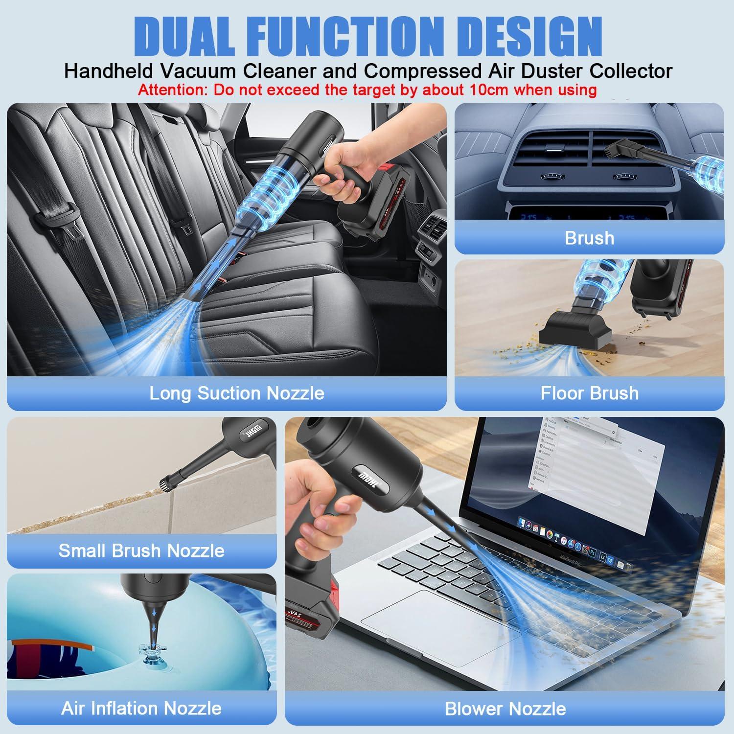 Aspiradora de Coche Portátil HCRTGAY MD-16 Inalámbrica 30min