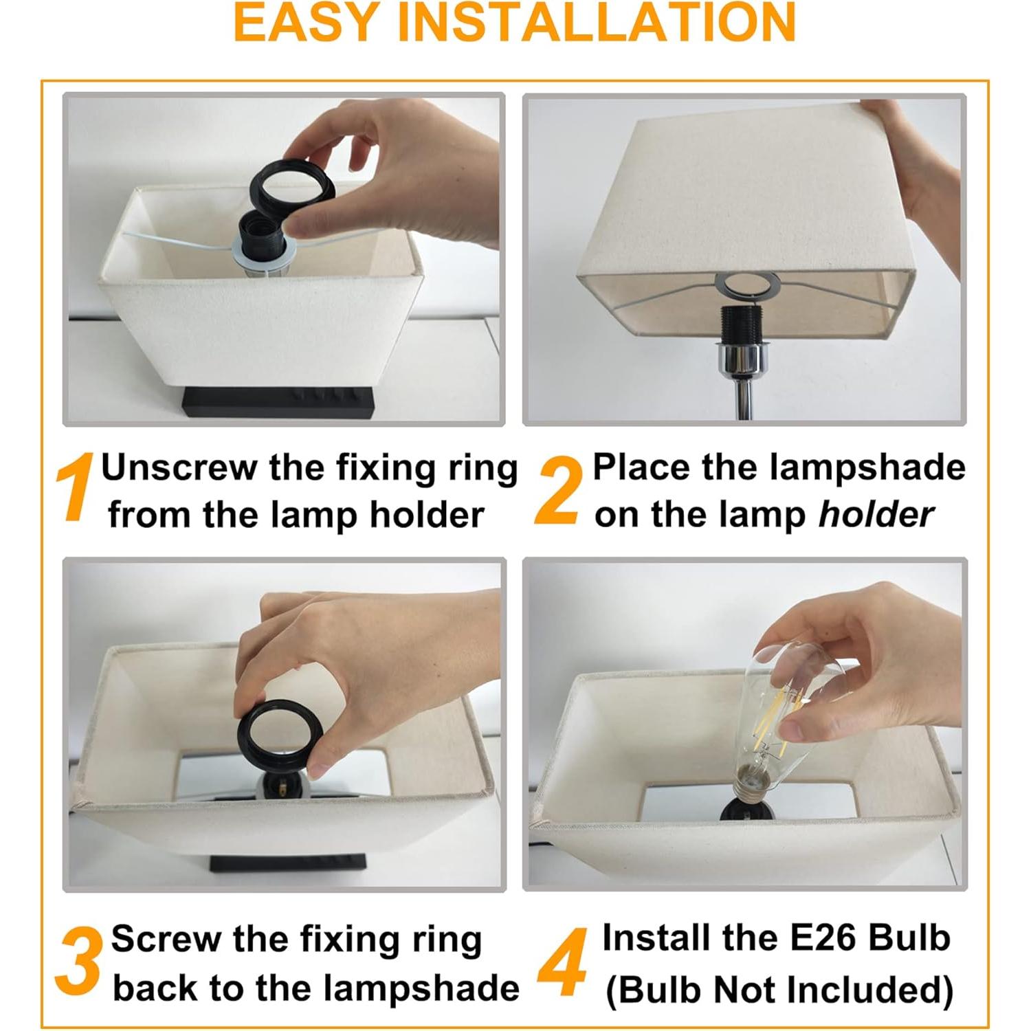 Lámpara de Mesa Briever con 3 Puertos USB y 2 Salidas AC