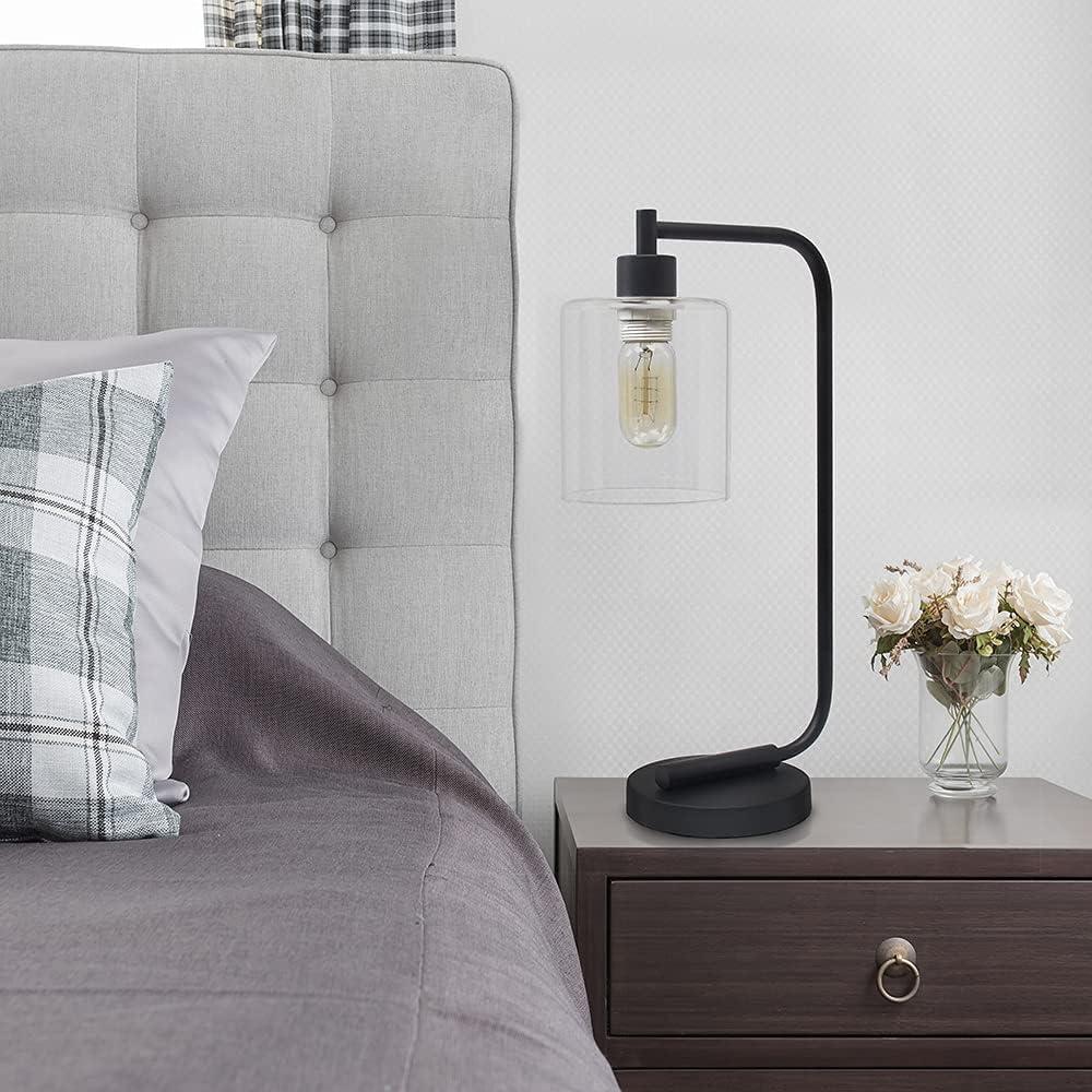 Lámpara de Mesa Industrial Simple Designs LD1036-BLK Negra