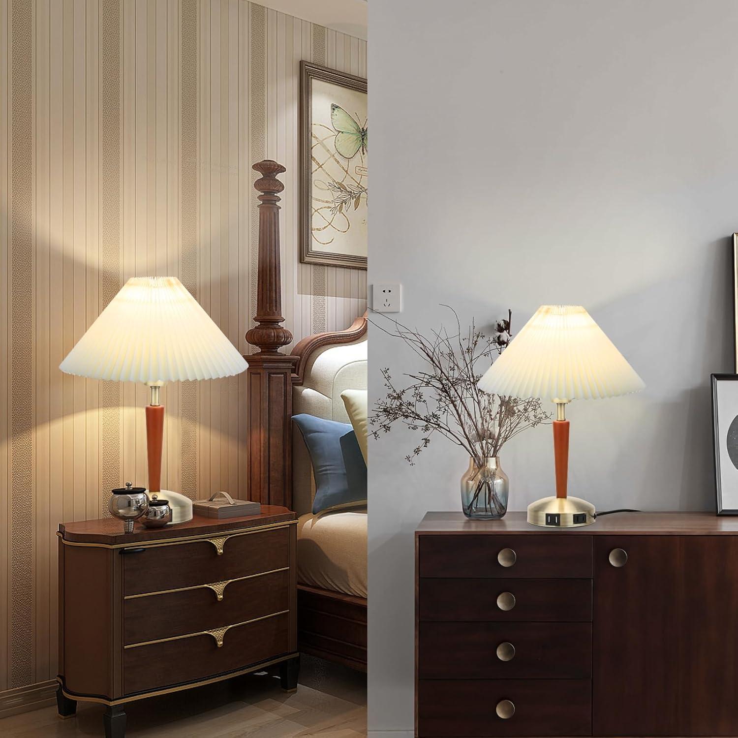 Lámpara de Mesa Táctil LALISU con Regulación 3 Niveles Marrón