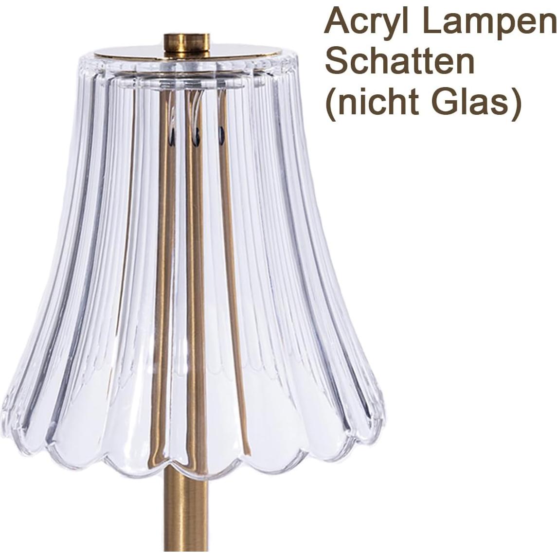 Lámpara de Mesa Inalámbrica HEQET LED Dorada 30 cm Carga USB