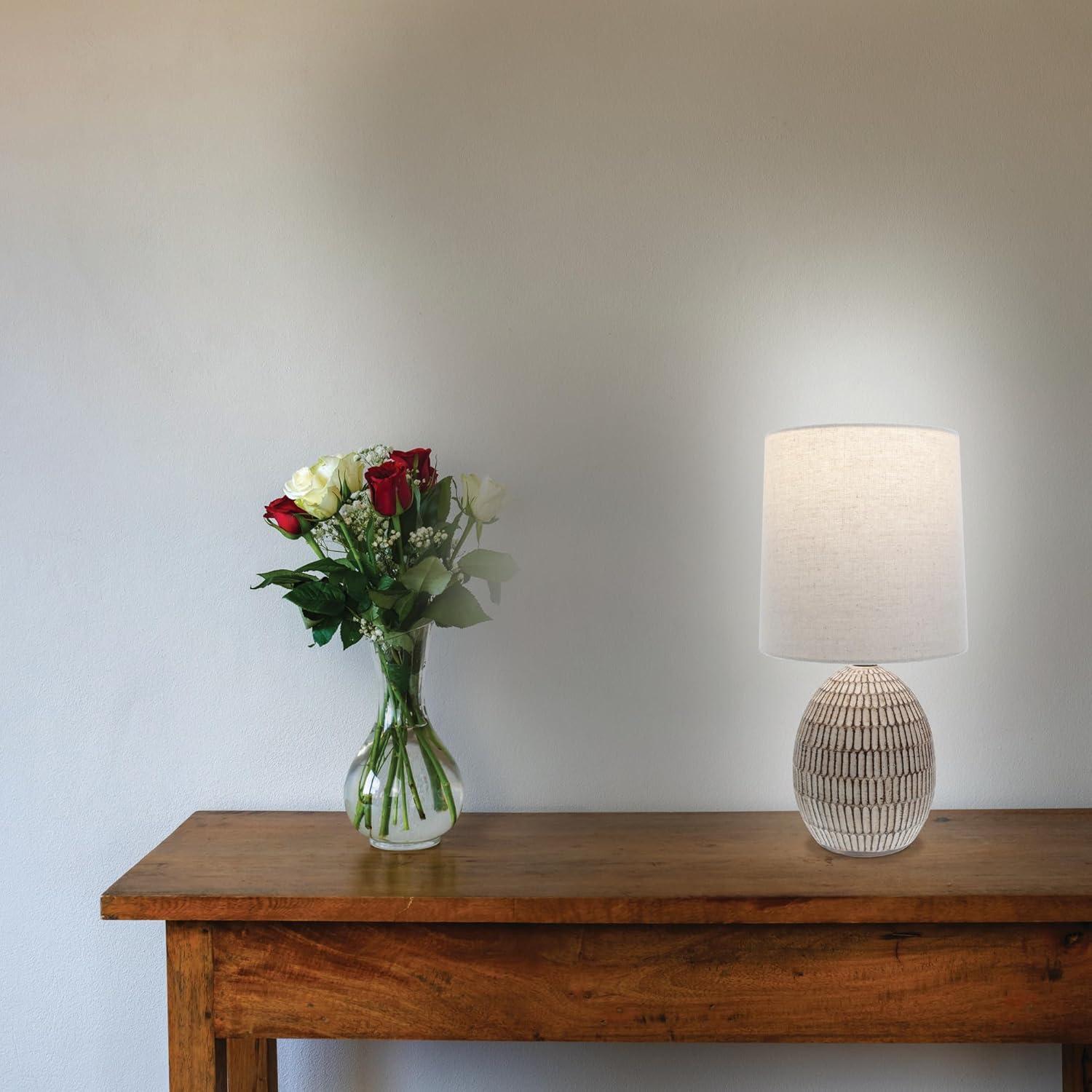 Lámpara de Mesa Cerámica Xtreme 34.93 cm Beige Marrón E26